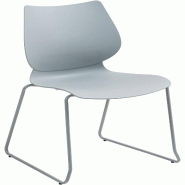 Décoshop26 - Chaise grise au design épuré – Style contemporain plastique gris cadre métal gris 10_0008267 - 3000266561106 Décoshop26 - Chaise grise au design épuré – Style contemporain plastique gris cadre métal gris 10_0008267 - 3000266561106