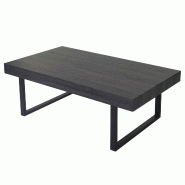 Décoshop26 - Table basse rectangulaire design moderne salon 40 x 110 x 60 cm en bois noir pieds en métal 04_0011355 - noir métal 3000268534436