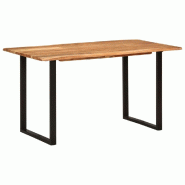 Décoshop26 - Table de salle à manger design industriel 140 x 70 x 76 cm bois d'acacia et acier DEC036603 - acier 3000261306009 Décoshop26 - Table de salle à manger design industriel 140 x 70 x 76 cm bois d'acacia et acier DEC036603 - acier 3000261306009