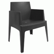 Fauteuil box gris fonce polypropylene