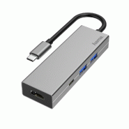 Hama USB-C Hub 4 Ports HDMI 4K USB-A Adaptateur pour Bureau - 4047443436795
