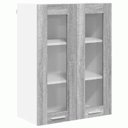 Helloshop26 - Armoire suspendue moderne stockage pratique 60 x 31 x 80 cm en bois d'ingénierie gris sonoma 02_0053358 - gris Bois massif 3000237905960