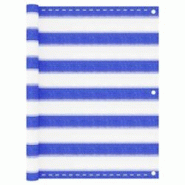 Helloshop26 - Écran de balcon brise pare vue protection confidentialité 75 x 500 cm PEHD bleu et blanc 02_0010122 - 3000544282723 Helloshop26 - Écran de balcon brise pare vue protection confidentialité 75 x 500 cm PEHD bleu et blanc 02_0010122 - 3000544282723