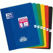 Oxford Lot de 20 Cahier Duo piqué 24x32, 48p./24 feuilles 90g/m², Séyès, coloris assortis (8) - 3020120253084