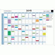 Planning magnétique annuel - effaçable à sec - avec accessoires et kit de fixation