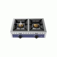 Plaque de cuisson à gaz avec 2 brûleurs de 7 kW chacun (méthane) 370x510x200 mm - VIRTUS - 0615402321488