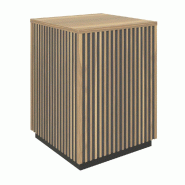 Podium haut Vertigo T01 MDF noir et olivier 45x45x60cm