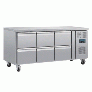 Table réfrigérée gn 1/1 ventilée 6 tiroirs série u - PDA548