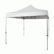 Tonnelle pliante professionnelle en aluminium à structure hexagonale, Market-Pro 3X3, blanche, étanche - blanc aluminium 8055829982244