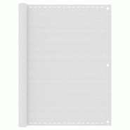 VidaXL Écran de balcon Blanc 120x500 cm PEHD Modèle Shade Max - 310870