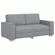 VidaXL Canapé 2 places Gris clair 180x78x84 cm Tissu Modèle AbriRésistant 32 - 8721158688897