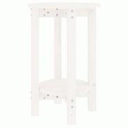 VidaXL Table basse Blanc Ø 40x60 cm Bois massif de pin Modèle Ombre Vent Marin Prime - 822358