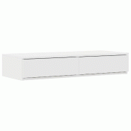 VidaXL Tiroirs de lit Blanc 75 x 36,5 x 16,5 cm Bois d'ingénierie Modèle Charme Satin - 866963