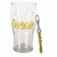 Aulica Verre à biere et décapsuleur CELEBRATE en coffret - 643901