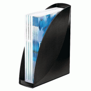 CEP Lot de 10 Porte-revues Confort, dos de 80, en polystyrène choc (PS), coloris noir - noir papier 1006740161
