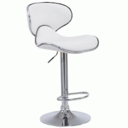 Décoshop26 - Tabouret de bar chaise de bar hauteur réglable avec repose pieds en synthétique blanc et métal 10_0000078 - blanc 3000881969608 Décoshop26 - Tabouret de bar chaise de bar hauteur réglable avec repose pieds en synthétique blanc et métal 10_0000078 - blanc 3000881969608