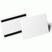 Durable Pochette d'étiquettes A5 paysage HradCover magnétique transparent UE=10 pièces - 119819