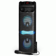 Enceinte Autonome 360 degrés PICKERING BARREL 8 sur Batterie Micro et Télécommande 800 Watts- 8 Hauts parleur LCD - USB/BT/AUX - 3701123994432