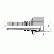 Femelle - Droit (DKR-IN) - Cône 60° - Filetage Withworth - 12 , 3/4" , 19 , 14 , 1.814