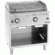 Grill à pierre de lave double gaz PRO sur soubassement ouvert, 30 000 W - GAZ