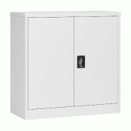 Helloshop26 - Armoire de bureau casier de bureau meuble de rangement pour salon bureau chambre atelier acier laqué 90 x 40 x 90 cm 03_0006321 - méta