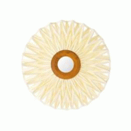 Now's Home - Applique En Lin Blanc Casse Miroir Au Milieu Dia40cm Matahari - 3256390219677 Now's Home - Applique En Lin Blanc Casse Miroir Au Milieu Dia40cm Matahari - 3256390219677