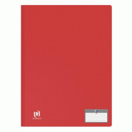 Oxford Lot de 10 Protège-documents Memphis A4, 80 vues, en polypro coloris rouge - 3045050383434_0