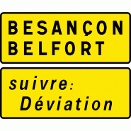 Panneau voierie temporaire - signalisation complémentaire d'un itinéraire de déviation KD79b - Innov WP Signalisation Panneau voierie temporaire - signalisation complémentaire d'un itinéraire de déviation KD79b - Innov WP Signalisation