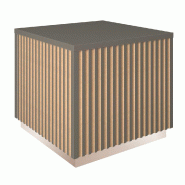 Podium bas Vertigo T01 MDF naturel et anthracite 45x45x40cm