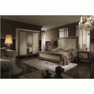 Raffaello c.a.c, chambre a coucher complete, lit, armoire, commode, chevets, miroir.