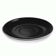 Soucoupe caffè latte noir bord blanc pour 4998035 ITALIA BLACK lot de 6 - Was Germany - porcelaine 4044925165051_0