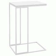 Table d'appoint Blanc 40x30x59 cm Bois d'ingénierie Modèle Concorde Chic - 336131