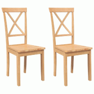VidaXL Chaises à manger 2 pcs bois massif caoutchouc Modèle Vega Studio - 4102404