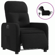 VidaXL Fauteuil inclinable électrique Noir Tissu Modèle Belmelia - 3206779