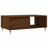 VidaXL Table basse Chêne marron 90x50x36,5 cm Bois d'ingénierie Modèle Flex Urban Élite - 830563