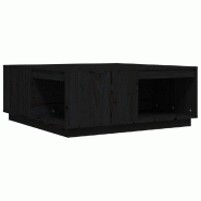 VidaXL Table basse Noir 100x101x40,5 cm Bois massif de pin Modèle Polaris Ligne - 814523