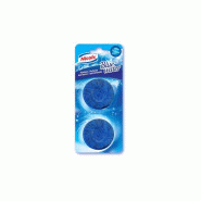 Bloc reservoir chasse d'eau wc parfum eau bleue 50g lot de 2_0