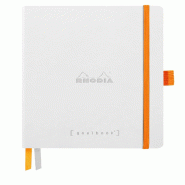 Carnet souple Goalbook Rhodiarama blanc A5, 240p./120 feuilles ivoire 90 g/m², dot grid - blanc 117815C