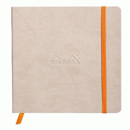 Carnet souple Rhodiarama beige A5, 160p./80 feuilles ivoire 90 g/m², dot grid - beige 117455C