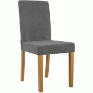 CLP Chaise de salle à manger Ina velours côtelé Gris/Antique clair - gris textile 326062 CLP Chaise de salle à manger Ina velours côtelé Gris/Antique clair - gris textile 326062