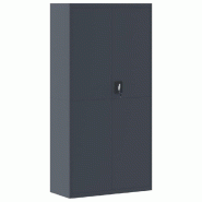Décoshop26 - Caissons à tiroirs meuble de bureau 4 étagères réglables 90 x 40 x 180 cm acier anthracite DEC024505 - acier 3000254740681