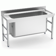 FRICOSMOS Évier à très grande capacité 1 cuve 1500x600x850 mm. Dimensions de la cuve 1160x420x600 mm. - inox 053812OST
