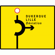 Panneau de voirie temporaire KD42B - Déviation - Signalisation de carrefours complexes Panneau de voirie temporaire KD42B - Déviation - Signalisation de carrefours complexes