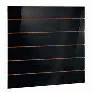 Panneau rainuré R20 L120xP120cm épaisseur 18mm - noir laqué