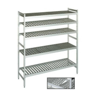 Rayonnage alimentaire duralinox 5 niveaux clayette polymere ajouree h2400 p560 fermod_0