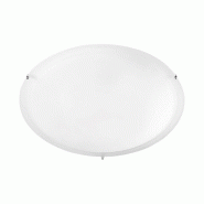 ROSSINI ILLUMINAZIONE Plafonnier Sid 50Cm En Verre Satiné Et Métal Laqué Blanc E27 Ip20 - Groupe Rossini - Plafonnier Et Applique Au Design Moderne