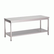 Table inox avec étagère basse 1000 x 700 x 880mm - PGN123