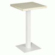 Table mange debout Cage blanc plateau érable 70x70x111cm