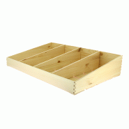 Tablette bois inclinée 3 séparation 60x40cm - Tablette bois inclinée 3 séparation 60x40cm -