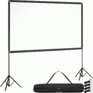 TecTake GmbH tectake Écran de projection Cinema portable trépieds pliables 16:9 4K HD 275cm 100 pouces toile vidéoprojecteur angle vision 160° - 4